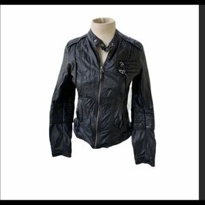 Rue21 faux leather black jacket size medium.